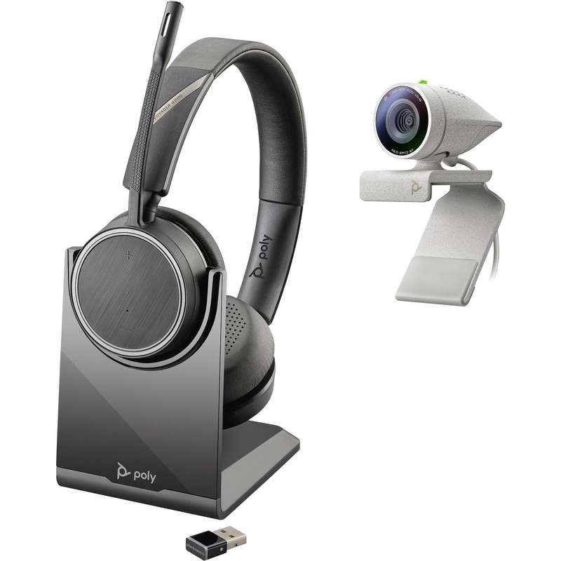 Poly Studio P5 HD Camera with Voyager B4220-UC Stereo Headset Kit 2200-87140-025