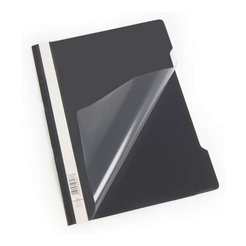 Durable Clear View A4 Project Folder Document File 50-pack Black 257301