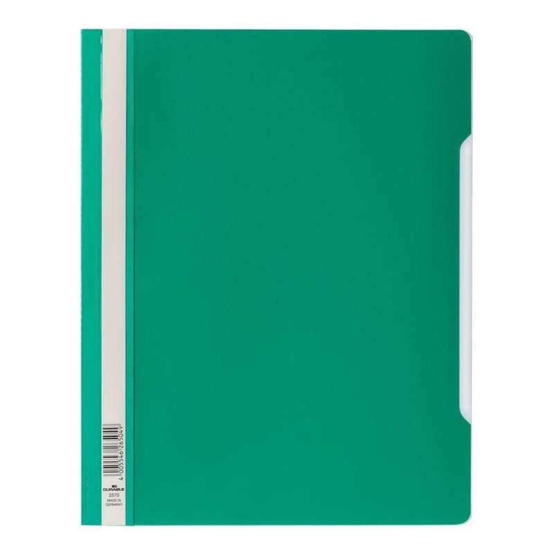 Durable Clear View A4 Project Folder Document File 50-pack Green 257305