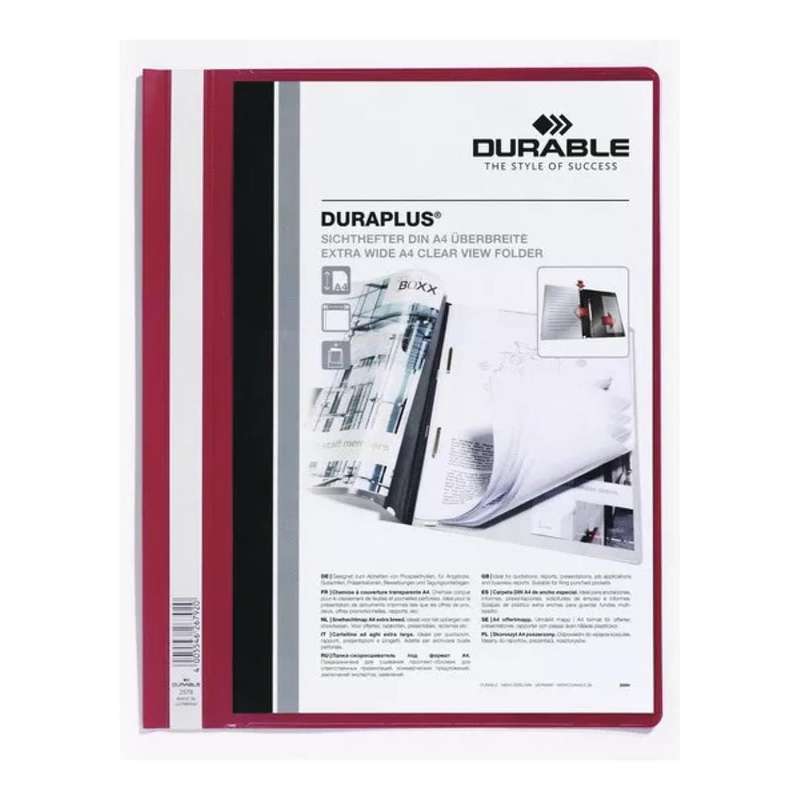 Durable DURAPLUS A4 Project Presentation File 25-pack Red 257903