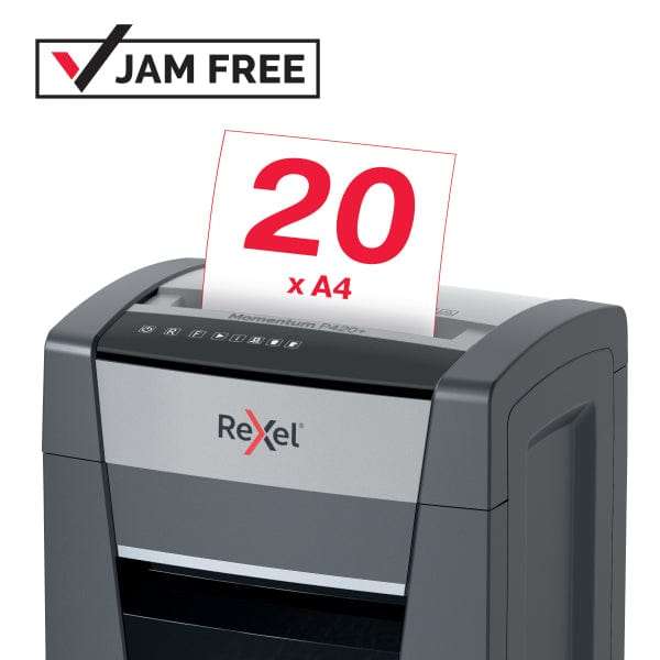 Rexel Momentum P420+ Jam  Free Cross Cut Paper Shredder 301087