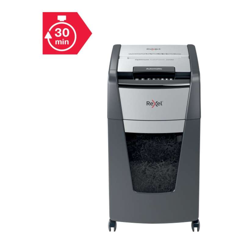 Rexel Optimum AutoFeed+ 225M Automatic Micro Cut P4 Paper Shredder 301450