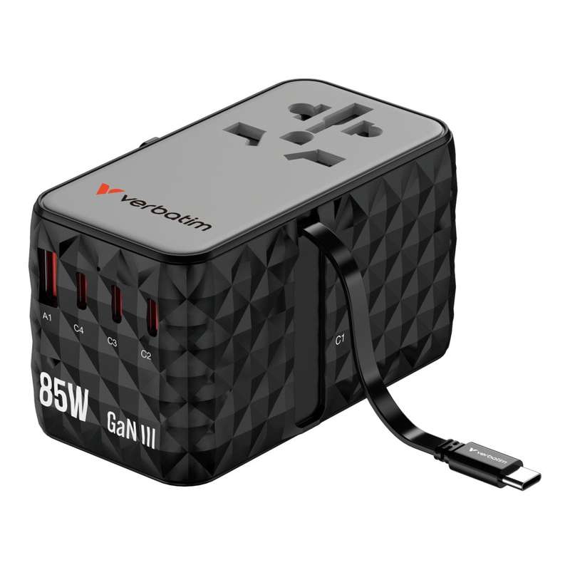 Verbatim Charge and Travel 85W Diamond Travel Adapter 32127