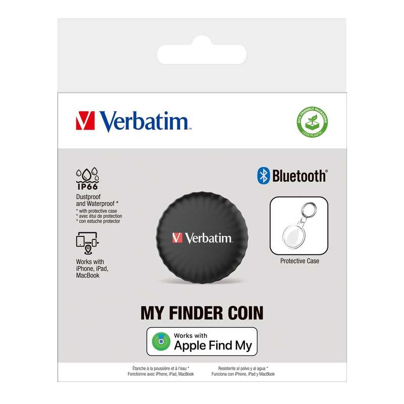 Verbatim My Finder Coin Bluetooth Tracker Black 32133
