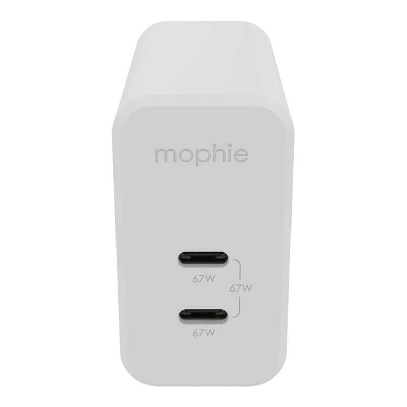 Mophie 67W Dual Type-C GaN Fast Wall Charger White 409909304