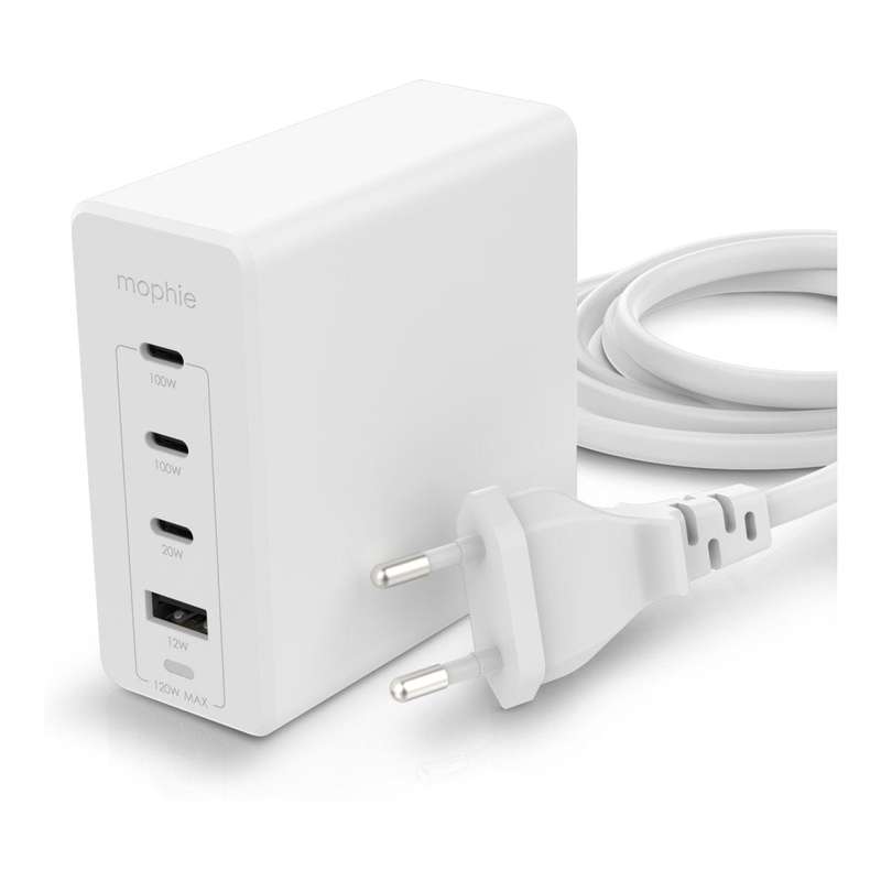 ZAGG Mophie 120W GaN USB-C PD Wall Adapter EU White 409909309