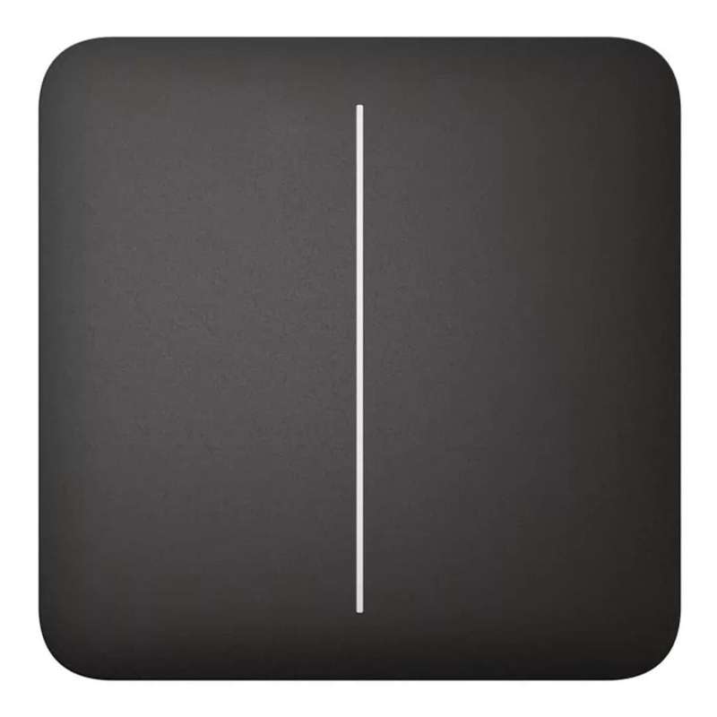 Ajax Smart LightSwitch Jeweller 2-Gang SoloButton Black 45119.144.BL
