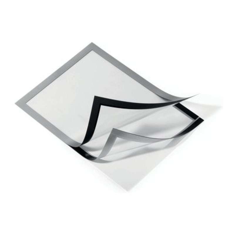 Durable DURAFRAME A4 Self Adhesive Magnetic Signage Frame 2-pack Silver 487223