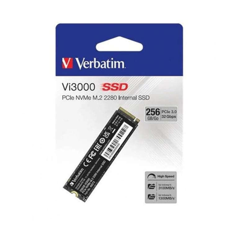 Verbatim Vi3000 256GB M.2 2280 PCIe Gen 3x4 NVMe Internal SSD 49373