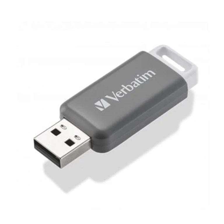 Verbatim DataBar 128GB USB 2.0 Type-A Flash Drive Grey 49456