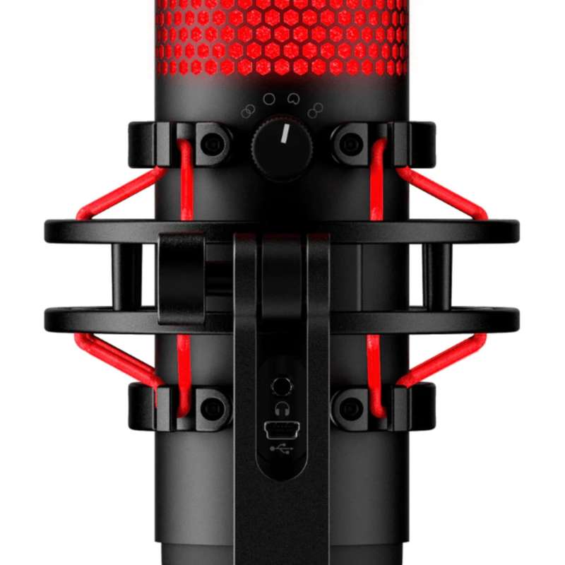 HyperX QuadCast USB Microphone - Black and Red 4P5P6AA