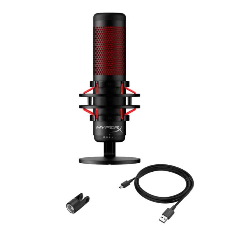 HyperX QuadCast USB Microphone - Black and Red 4P5P6AA