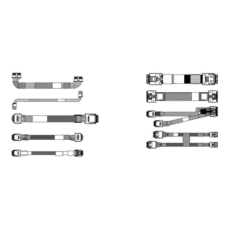 Lenovo ThinkSystem SR630 V2 8x2.5-inch SAS/SATA Backplane Cable Kit v2 4x97a59982