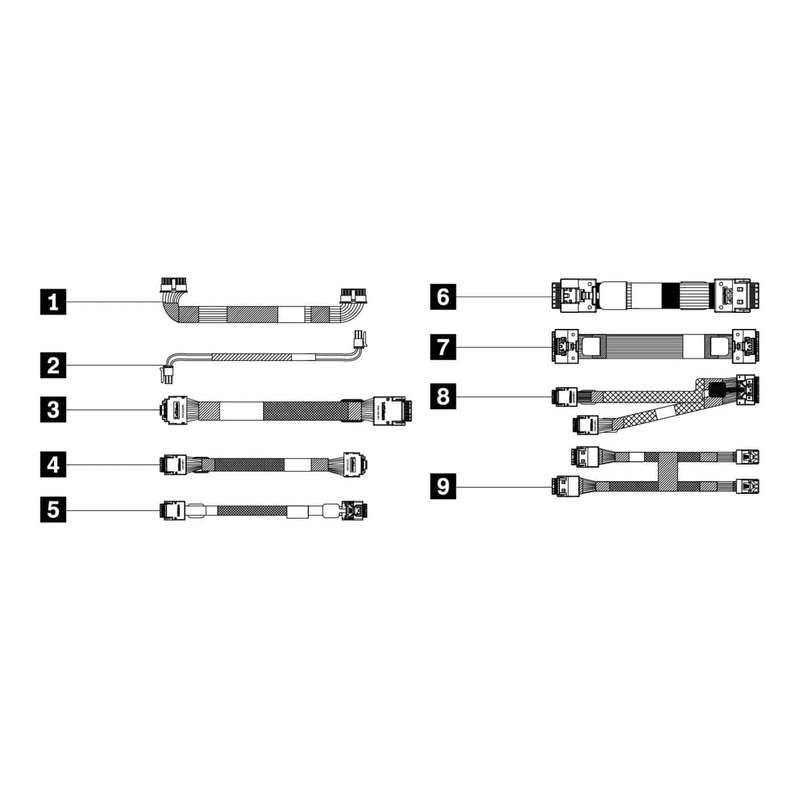 Lenovo ThinkSystem SR630 V2 8x2.5-inch SAS/SATA Backplane Cable Kit v2 4x97a59982