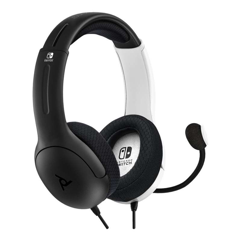 PDP AIRLITE Wired OLED Headset for Nintendo Switch Black White 500-162-BW