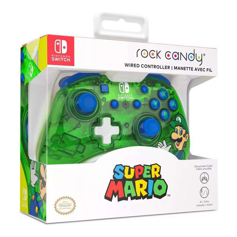 PDP Wired Gaming Controller for Nintendo Switch Luigi Lime Rock Candy 500-181-LUI