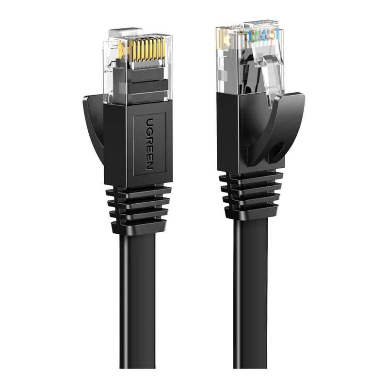 UGreen 8m Cat6 U/UTP Flat Ethernet Cable Black 50177