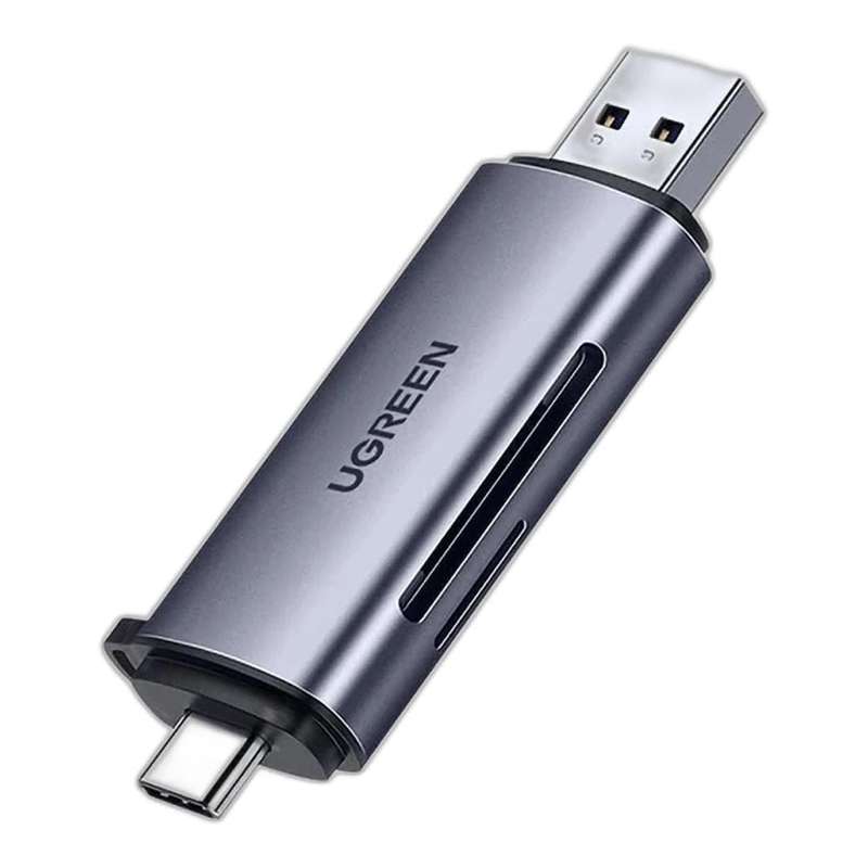 Ugreen SD Micro SD Card Reader for USB-A and USB Type-C Gray 50706