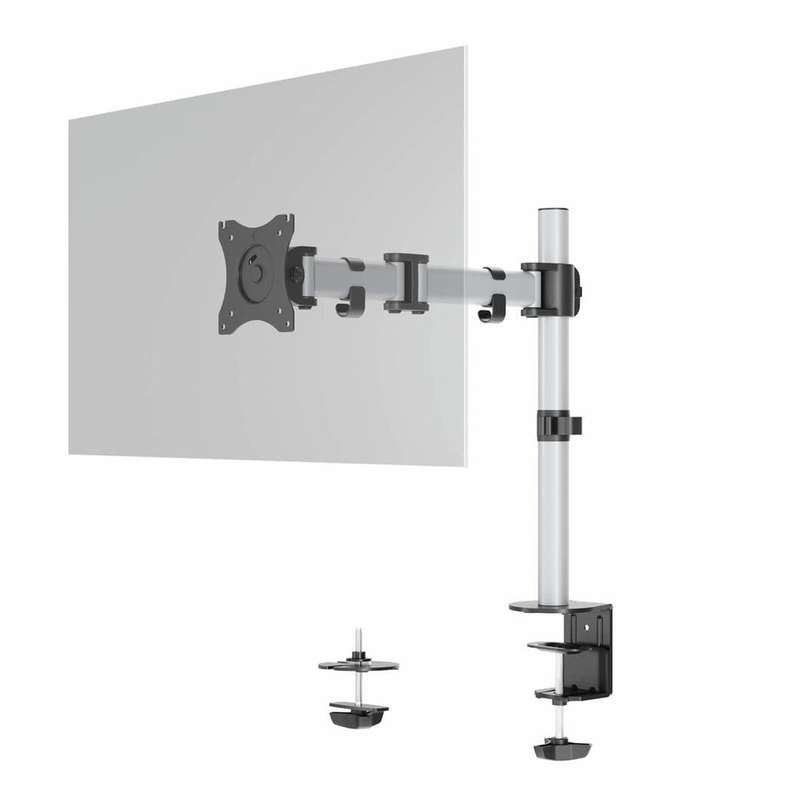 Durable SELECT 13 to 27-inch Monitor Arm Mount Desk Clamp Silver 509423