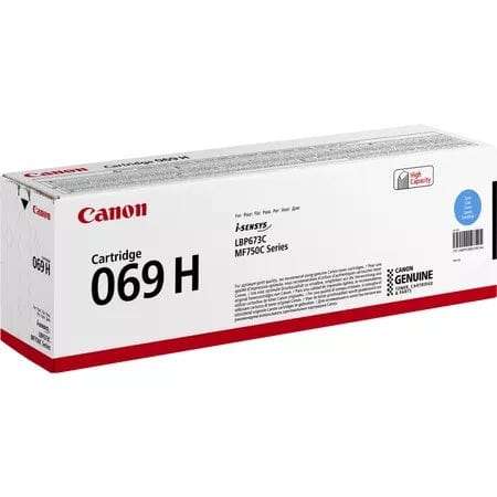 Canon 069H Cyan Toner Cartridge 5,500 Pages Original 5097C002 Single-pack