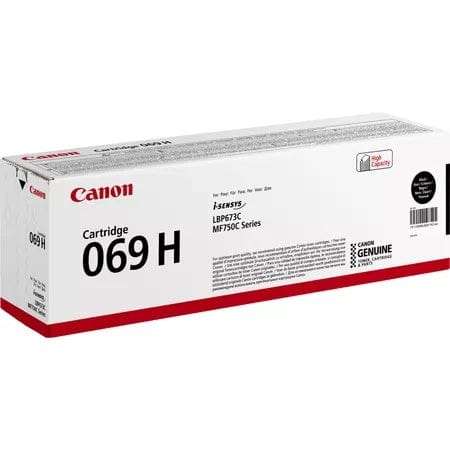 Canon 069H Black Toner Cartridge 7,600 Pages Original 5098C002 Single-pack