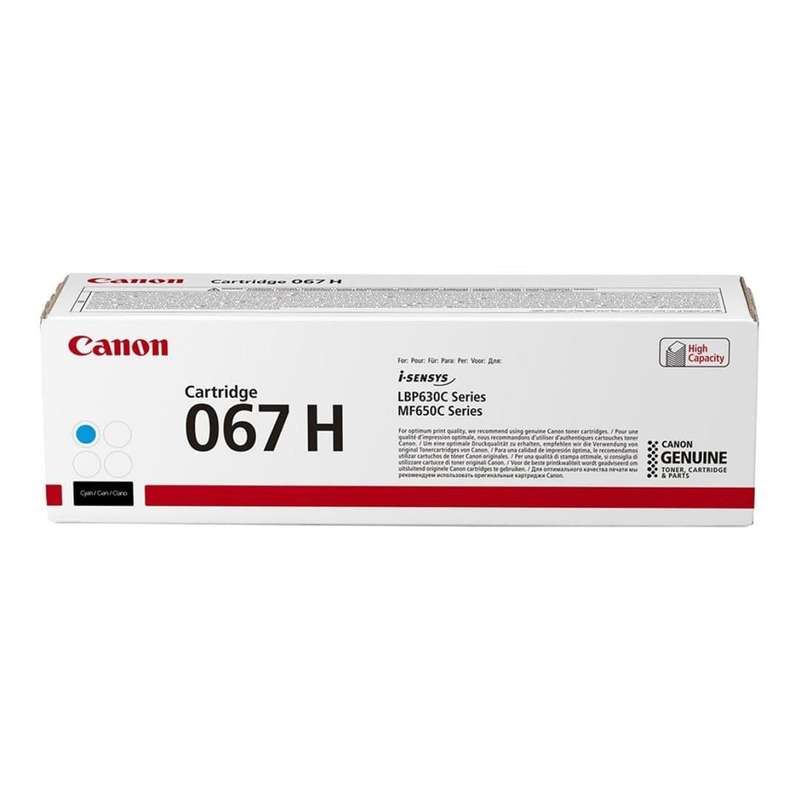 Canon 067H Cyan Toner Cartridge 2,350 Pages Original 5105C002 Single-pack