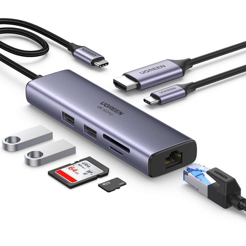 Ugreen 4K USB-C Multi Port Hub Grey 60515