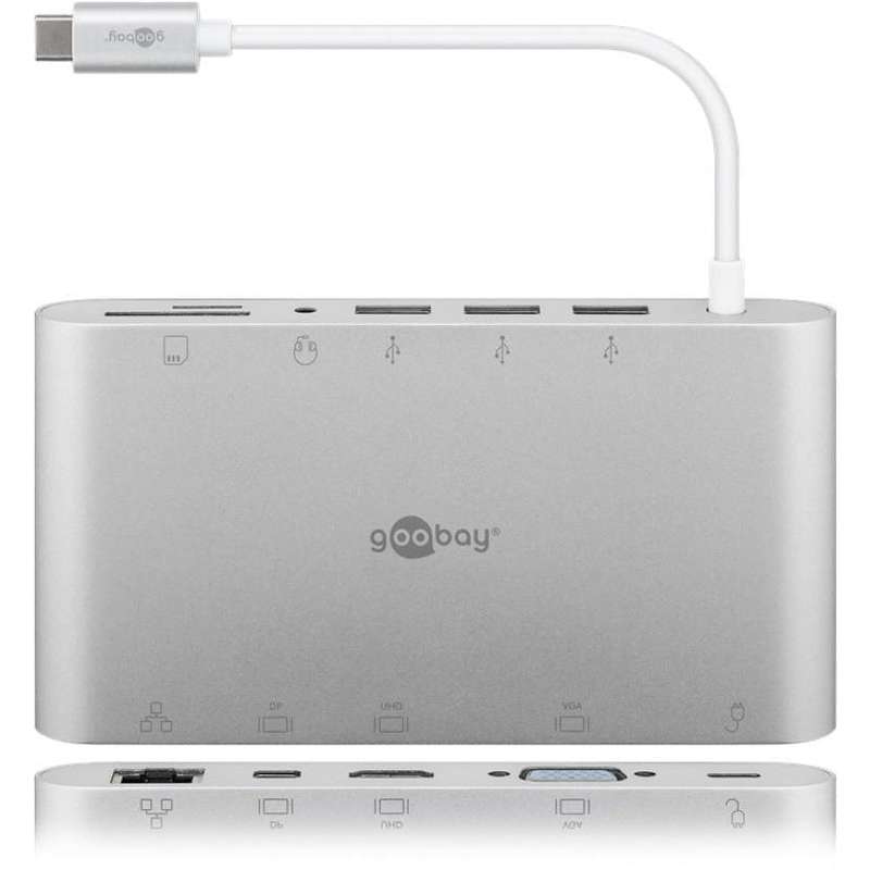 Goobay Type-C Aluminum Multiport Adapter 62113