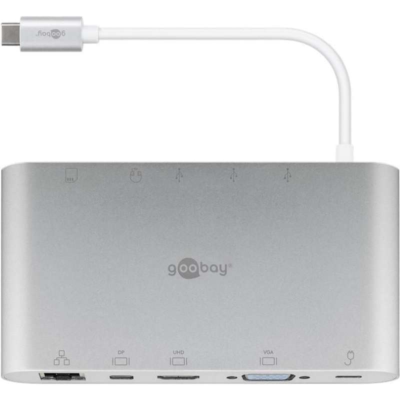 Goobay Type-C Aluminum Multiport Adapter 62113