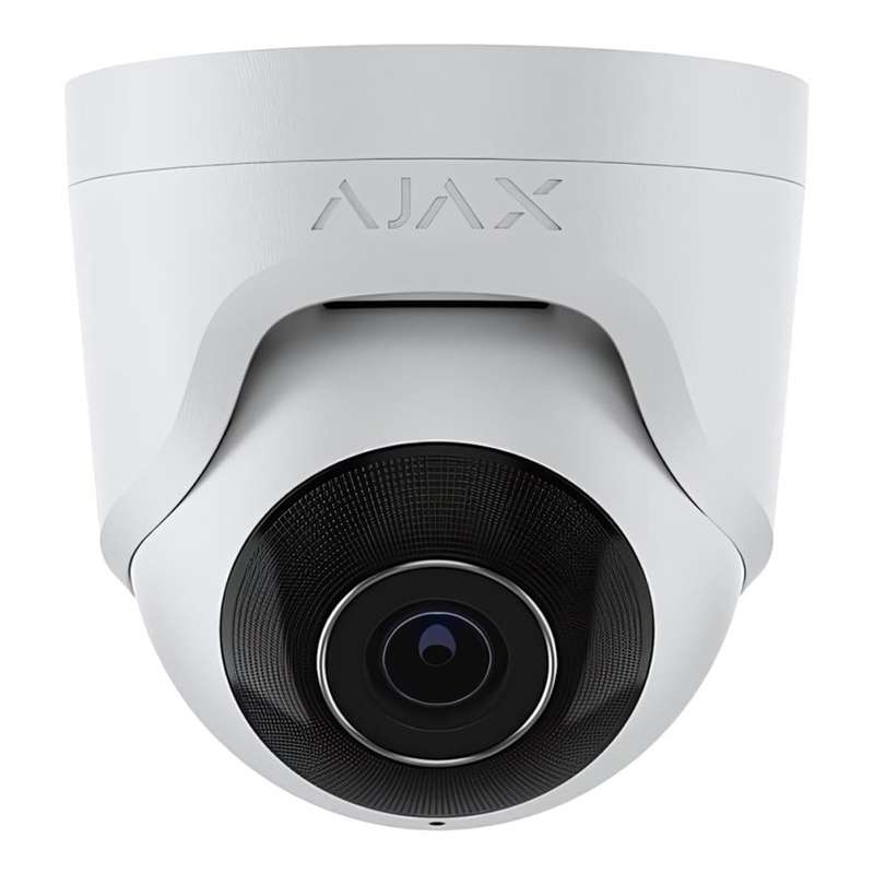 Ajax 5MP 2.8mm Fixed Lens TurretCam Wired Security IP Camera - White 64923.197.WH1