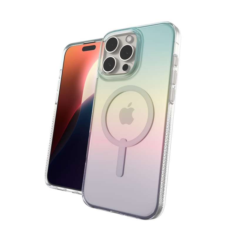 ZAGG Milan Snap MagSafe Compatible Wireless Charging Case for iPhone 16 Pro Max Iridescent 702...