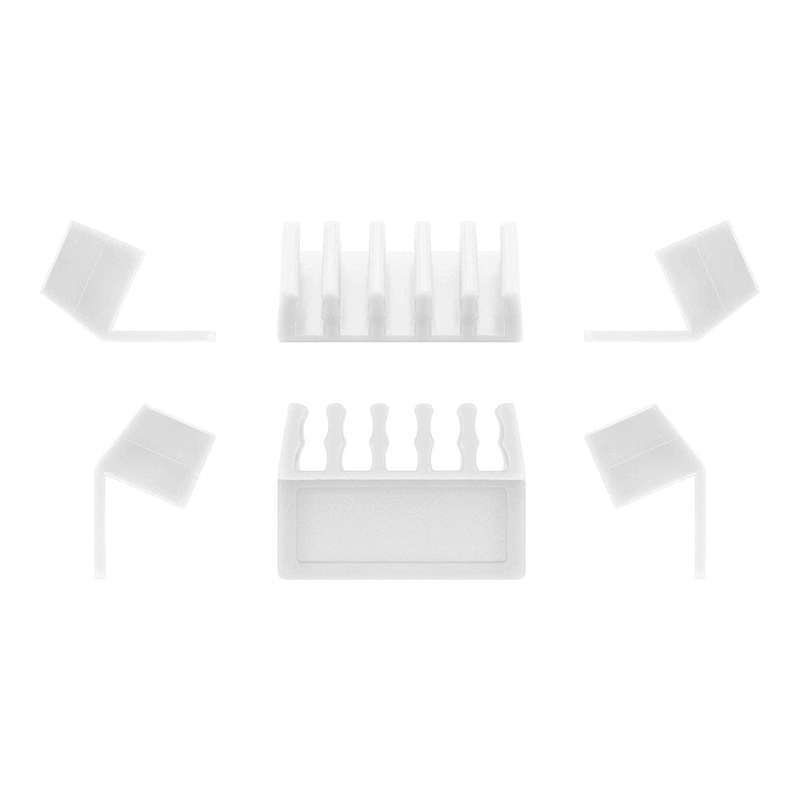 Goobay 70431 5-slot Cable Management Set White 2-pack