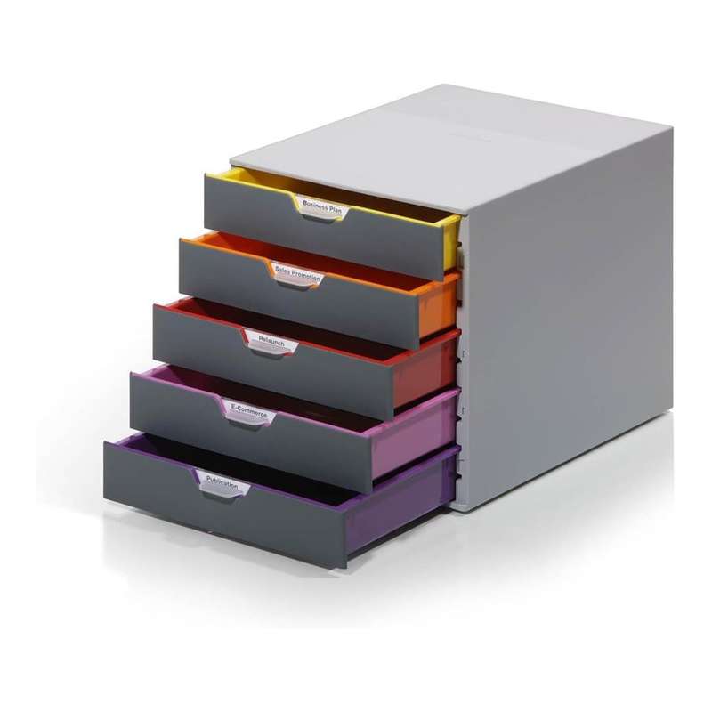 Durable VARICOLOR 5 Drawer A4 Document Storage Organizer 760527