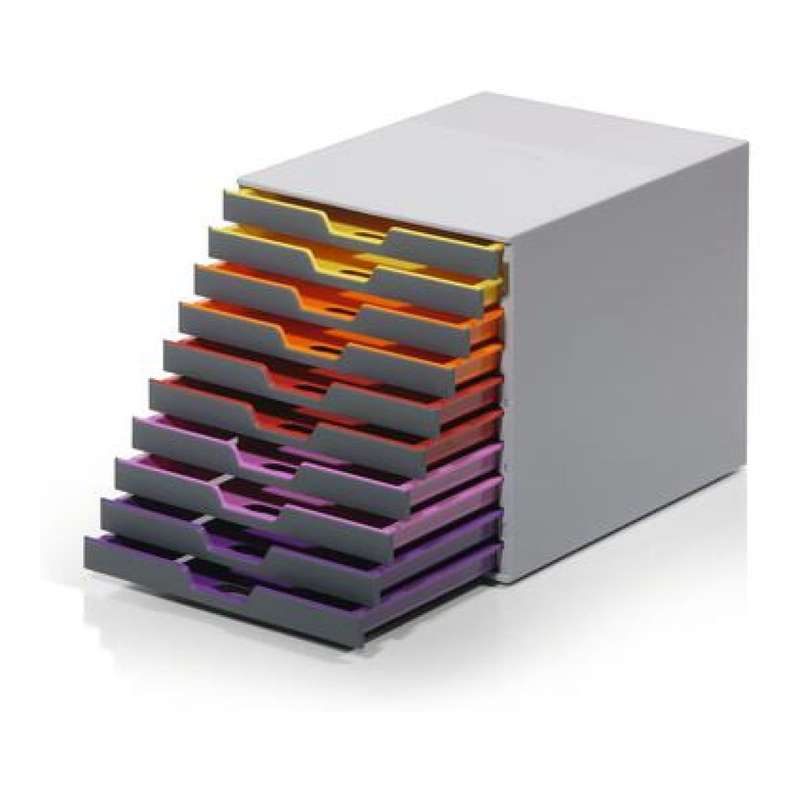 Durable VARICOLOR 10 Drawer A4 Document Storage Organizer 761027