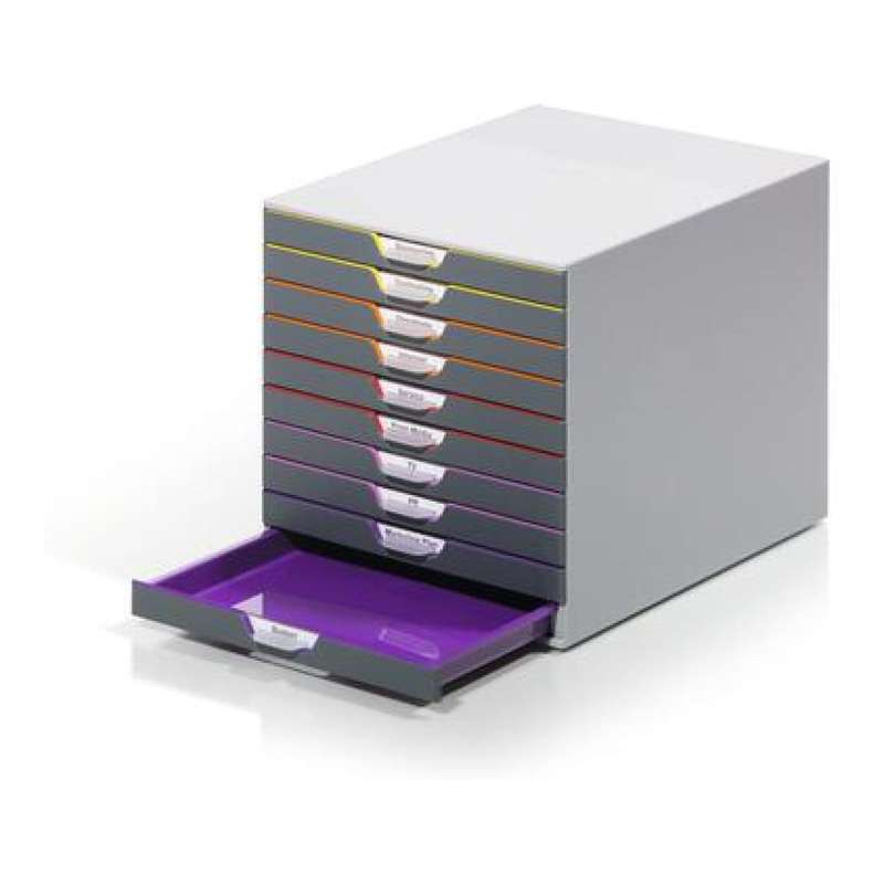 Durable VARICOLOR 10 Drawer A4 Document Storage Organizer 761027