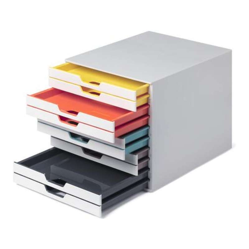 Durable VARICOLOR 10 Drawer A4 Mix Multicolour Document Storage Organizer 763027