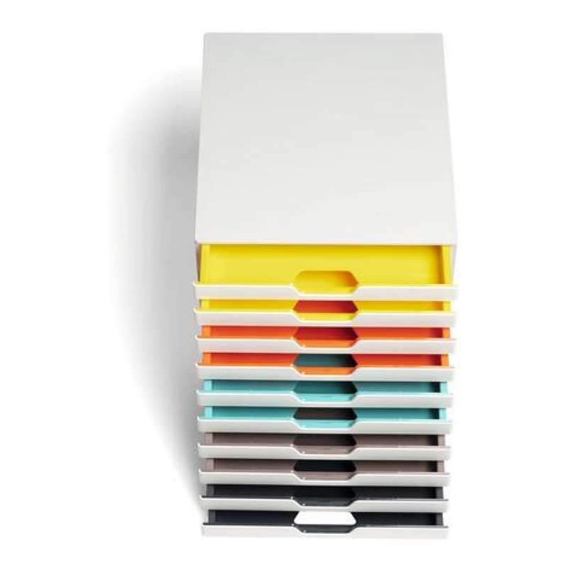 Durable VARICOLOR 10 Drawer A4 Mix Multicolour Document Storage Organizer 763027