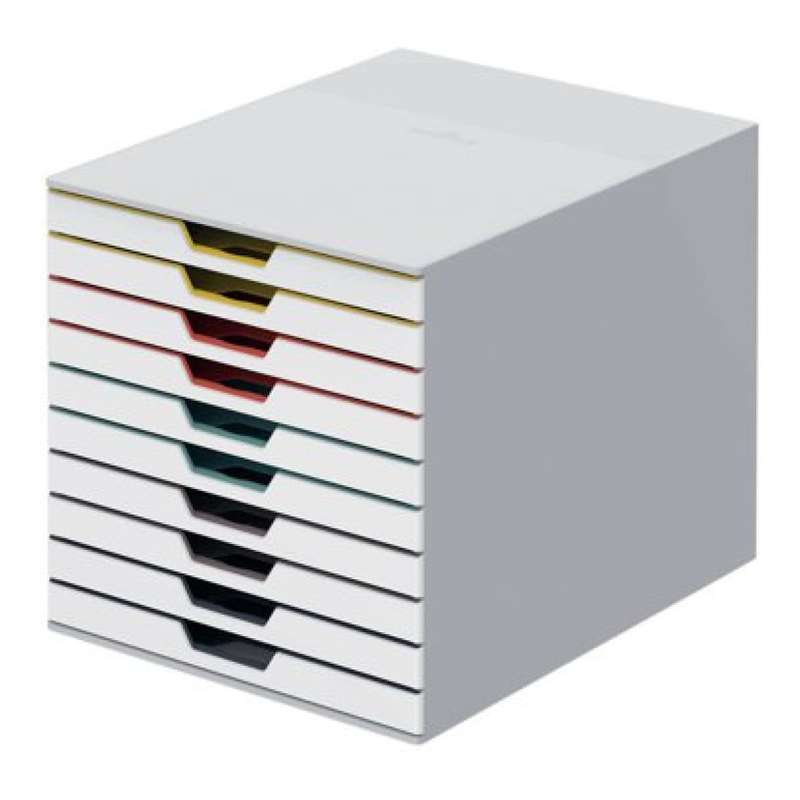 Durable VARICOLOR 10 Drawer A4 Mix Multicolour Document Storage Organizer 763027
