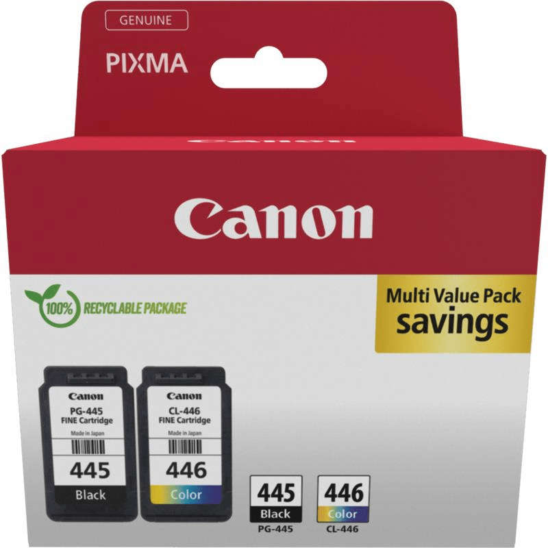 Canon PG-445 Black and CL-446 Colour Printer Ink Cartridge Original 8283B008 Multi-pack
