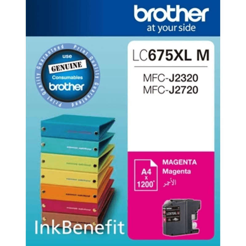 Brother LC675XL-M Magenta Ink Cartridge 1200 Pages Original 8ZC93200274 Single-pack