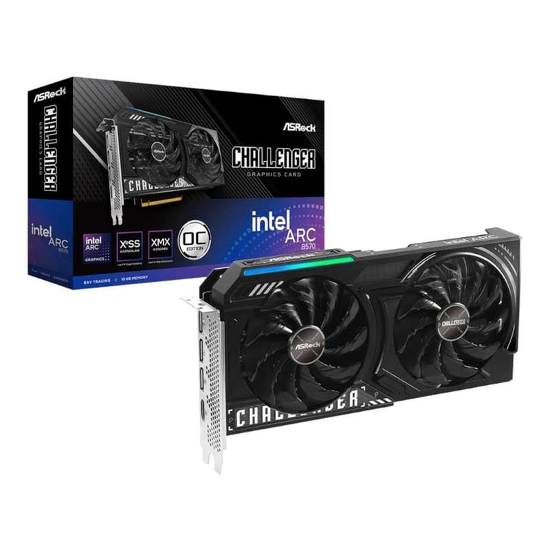 ASRock Intel Arc B570 Challenger OC 10GB GDDR6 Graphics Card 90-GA5KZZ-00UANF