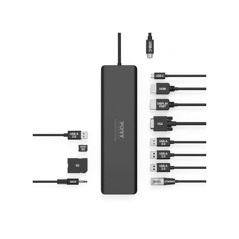 Port Designs USB-C Triple Screen Travel Docking Station 901906-W