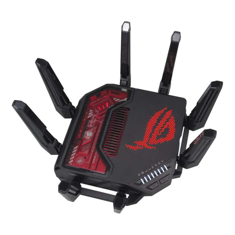 ASUS ROG Rapture GT-BE19000 Wireless Router - Tri-band 2.4GHz 5GHz and 6GHz Multi-Gigabit Etherne...