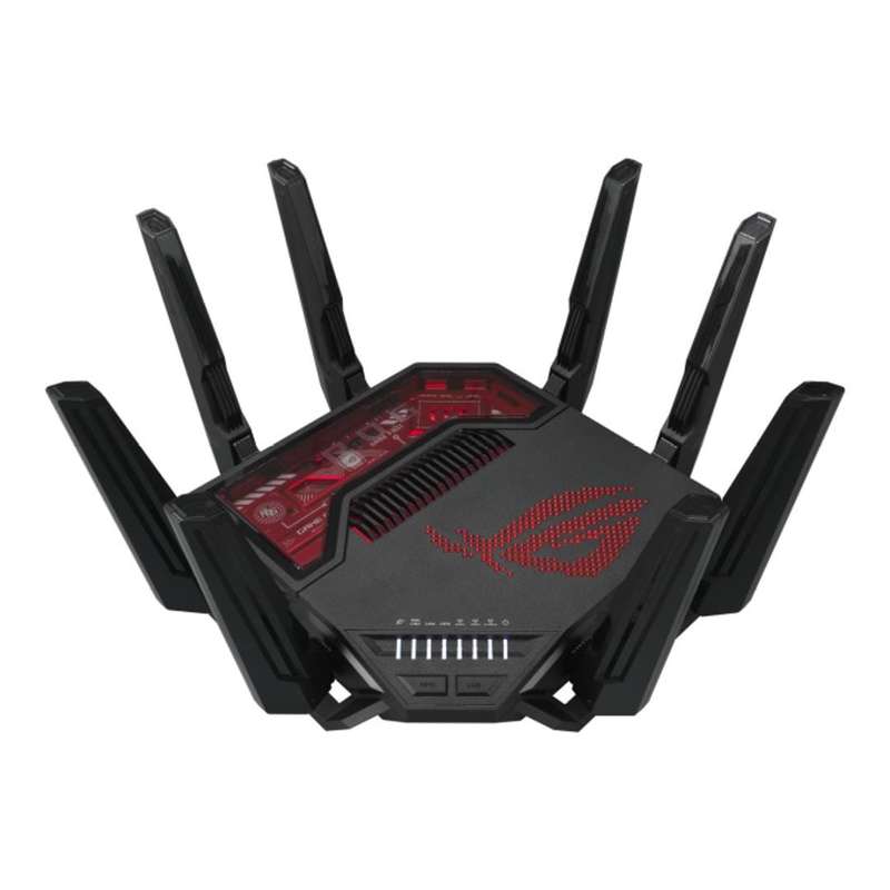 ASUS ROG Rapture GT-BE19000 Wireless Router - Tri-band 2.4GHz 5GHz and 6GHz Multi-Gigabit Etherne...