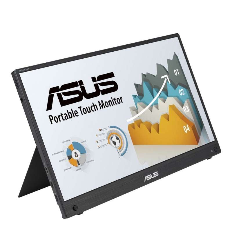 ASUS ZenScreen MB16AHT 15.6-inch 1920 x 1080p FHD 16:9 60Hz 5ms IPS LED Touchscreen Monitor 90LM0...