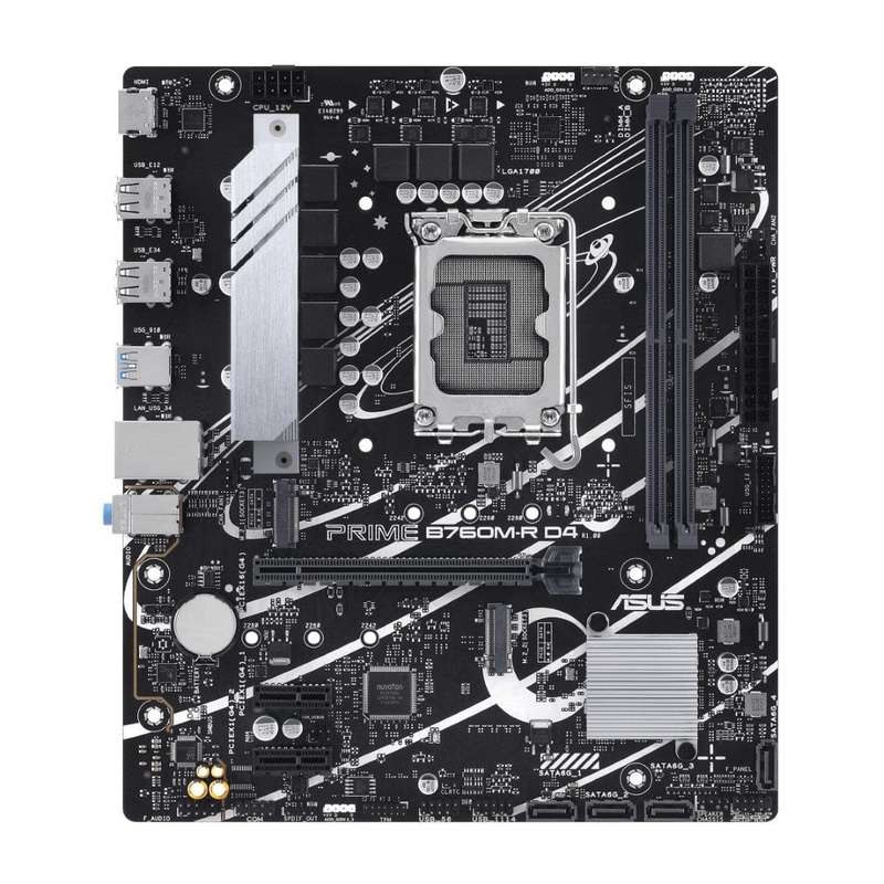 ASUS Prime B760M-R D4 Intel LGA 1700 micro ATX Motherboard 90MB1HA0-M0EAY0