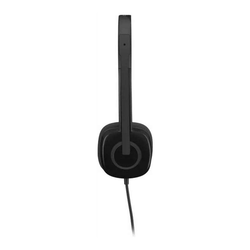 Logitech® H151 Stereo Headset With Noise-Cancelling Mic Black 981-000590