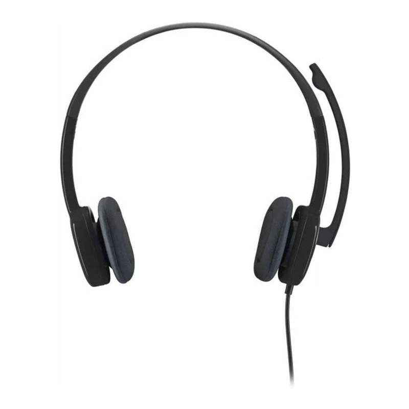 Logitech® H151 Stereo Headset With Noise-Cancelling Mic Black 981-000590