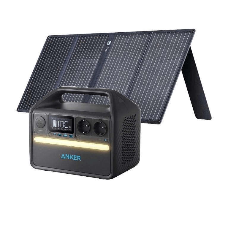Anker PowerHouse 535 500W 512Wh Portable Power Station with 100W Solar Panel A1751311K001