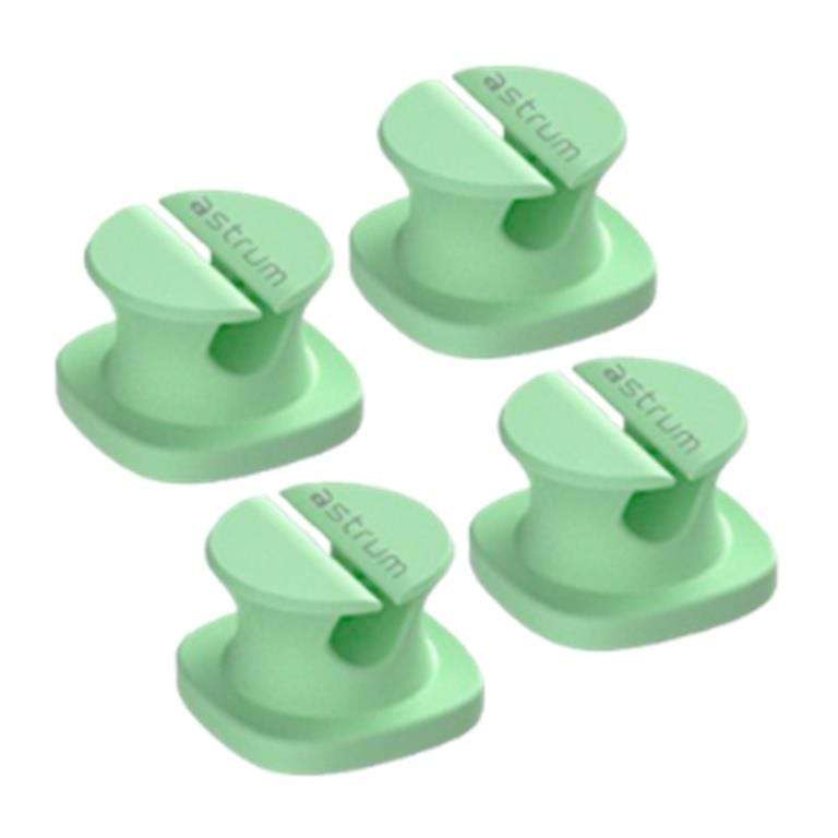 Astrum CO060 Mini Cable Organizer Clips Green 4-pack A71006-J